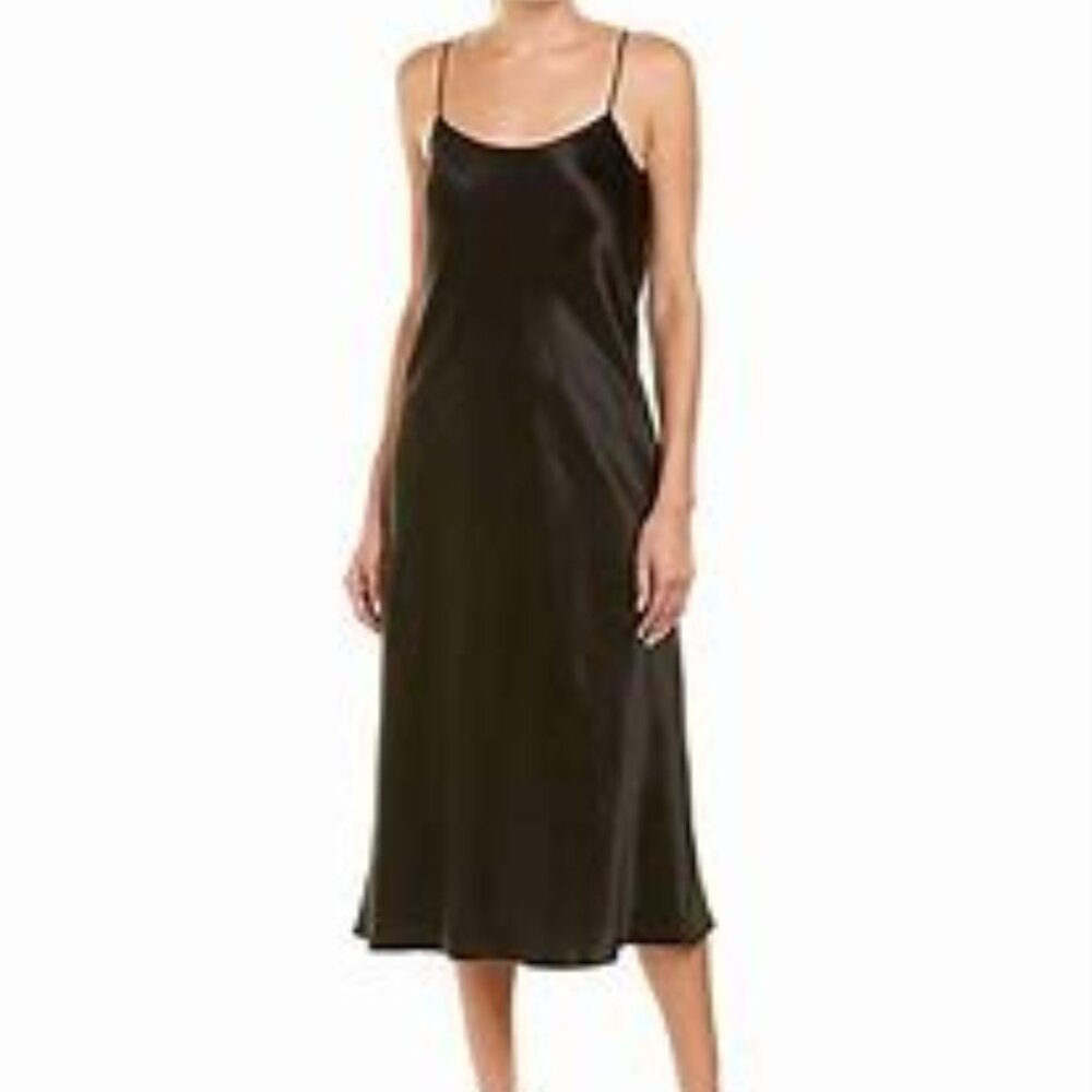 Vince classic black slip dress